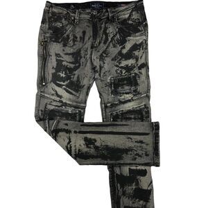 Damati Painted Moto Style Jeans (36)